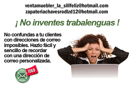 No inventes correos difiles de recordar.